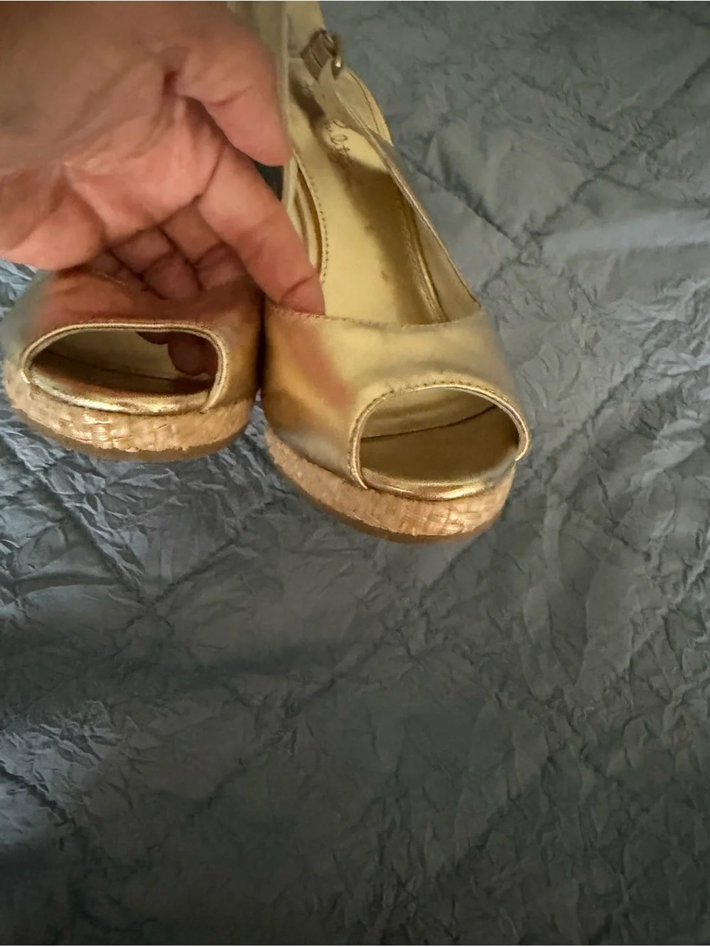 Lilly Pulitzer Gold Kristin Wedges Women’s 7.5